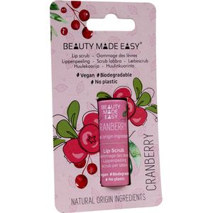 BEAUTY MADE EASY Lip Scrub Cranberry - 5,50 g