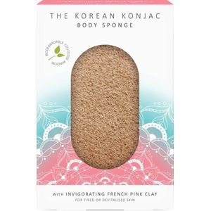 The Mandala Pink Clay Body Sponge - 1 Stuk