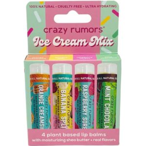 Crazy Rumors - Fruit Mix Pack - Lippenbalsem - Gift Set - 4 Stuks