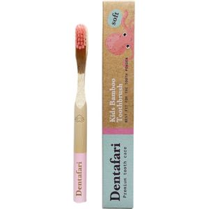 Dentafari Kids Bamboo Toothbrush - Roze