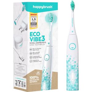 happybrush ECO VIBE 3 Sonic Tandenborstel, Wit-Mint - 1 Set