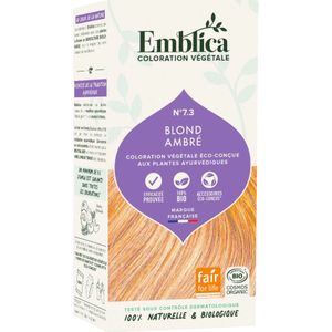 Emblica Plantaardige Haarverf Warm Blond 7.3 - 100 g