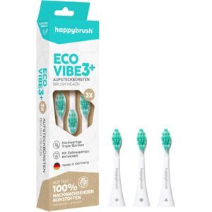 happybrush ECO VIBE 3+ Opzetborstels White - 1 Set