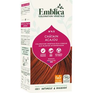 Emblica Plantaardige Haarverf Mahoniebruin 4.5 - 100 g