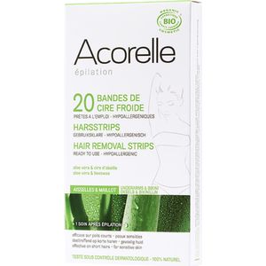 Acorelle Cold Wax Strips Underarm & Bikini Line - 20 Stuks