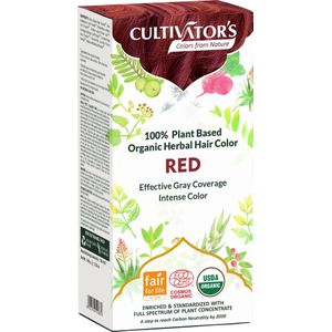CULTIVATOR'S Organic Herbal Hair Color Red - 100 g