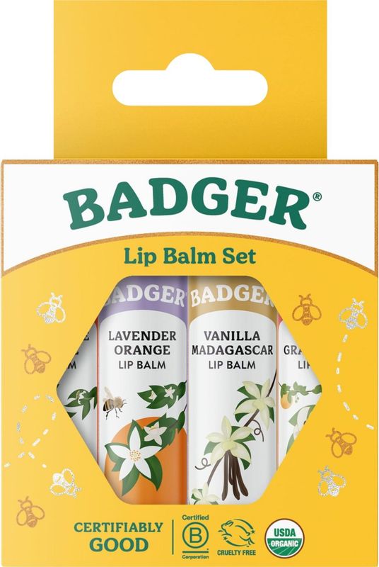 Badger Balm - Classic Lipstick Set - Goud - 1 Set