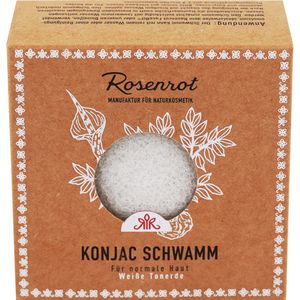 Rosenrot Konjac Spons Witte Klei - 1 Stuk