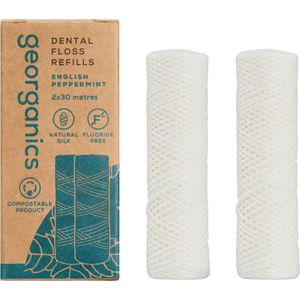 georganics - Dental Floss - English Peppermint - Refill 2 x 30m