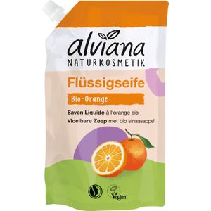 alviana Naturkosmetik Biologische Vloeibare Zeep Sinaasappel, Navulzak - 500 ml