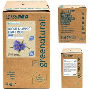 Greenatural 2in1 Zachte Douchegel en Vlas & Rijst Shampoo - 5 kg