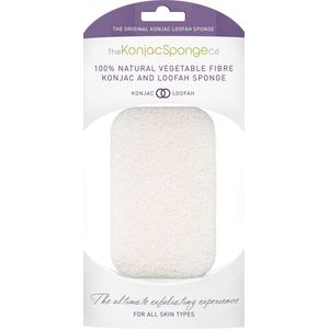 100% Natural Vegetable Fibre Konjac & Loofah Sponge - 1 stuk