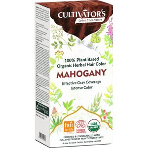 CULTIVATOR'S Organic Herbal Hair Color Mahogany - 100 g