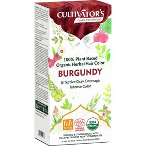 CULTIVATOR'S Organic Herbal Hair Color Burgundy - 100 g