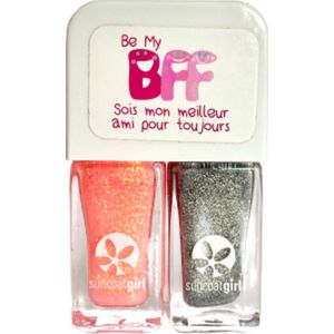 Suncoatgirl - BFF Duo - Nagellak Set - Zilver en Koraal - 1 Set