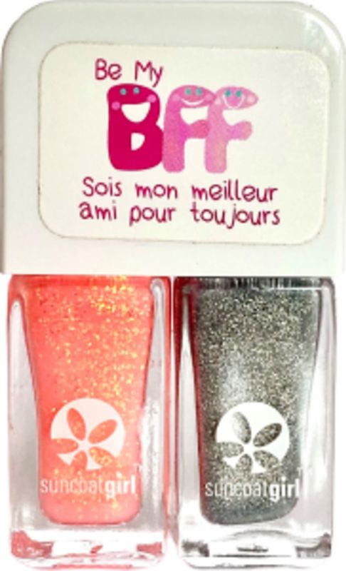 Suncoatgirl - BFF Duo - Nagellak Set - Zilver en Koraal - 1 Set