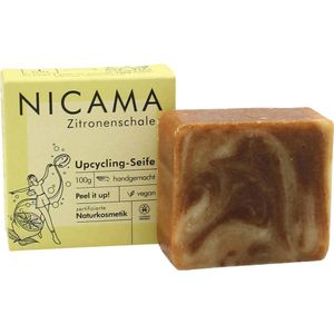 NICAMA Upcycling Zeep met Scrubeffect - Citroenschil - 100 g