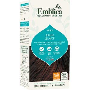 Emblica Plantaardige Haarverf Koel Donkerbruin 2.1 - 100 g