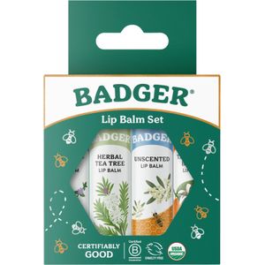 Badger Balm Classic Lipstick Set - Green - 1 Set