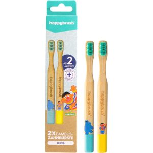 happybrush Kids Bamboe Tandenborstel, Sesamstraat - 1 Stuk