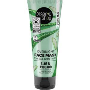 Organic Shop Overnight Face Mask Aloe & Avocado - 75 ml