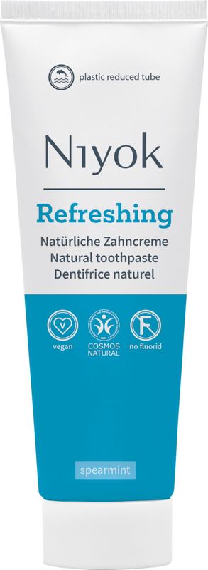 Niyok - Refreshing - Tandpasta - 75 ml - Remineraliserende formule - Zonder fluoride