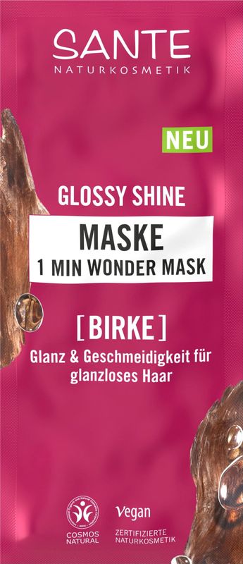 Sante - 1 Min Wonder Mask - Haarmasker - 20 ml - Glossy Shine