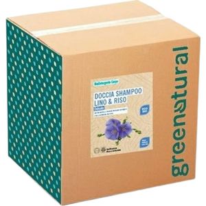 Greenatural 2in1 Zachte Douchegel en Vlas & Rijst Shampoo - 10 kg