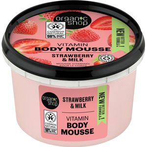 Organic Shop Vitamin Body Mousse Strawberry & Milk - 250 ml