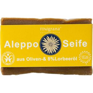 FINigrana Bio & Naturkosmetik Aleppo Zeep met 8% Laurierolie - 180 g