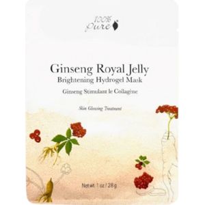 100% Pure Ginseng Royal Jelly Brightening Hydrogel Mask - 1 stuk