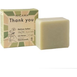 NICAMA "Thank You" Douchezeep, Citroenmelisse-Salie - 100 g