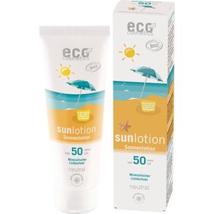 eco cosmetics neutral Zonnelotion zonder Parfum SPF 50 - 125 ml