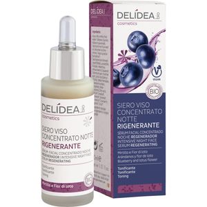 Delidea Blueberry & Lotus Flower Intensive Night Face Serum - 30 ml