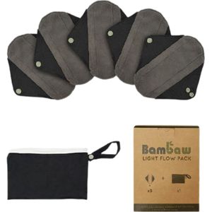 Bambaw - Wasbare Inlegkruisjes - Zwart - Herbruikbaar - Milieuvriendelijk