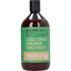 benecosBIO 2-in-1 Douchegel "Lass Gras drüber wachsen" - 500 ml