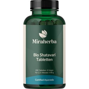 Miraherba Biologische Shatavari Tabletten - 200 Tabletten