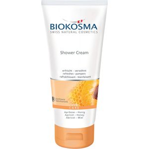 BIOKOSMA Douchecrème Biologische Abrikoos & Honing - 200 ml