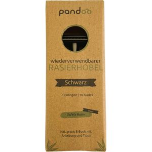 pandoo Veiligheidsscheermes met Metalen Handvat - Zwart