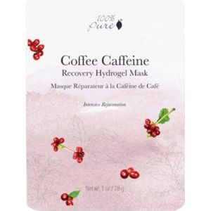 100% Pure Coffee Caffeine Recovery Hydrogel Mask - 1 stuk