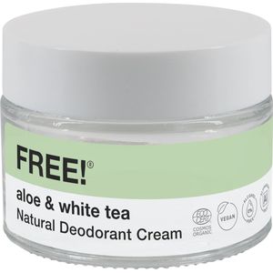 FREE! Organics Natural Deodorant Cream Aloe & White Tea - 50 g
