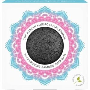Mandala Konjac Facial Sponge Bamboo Charcoal - 1 Stuk