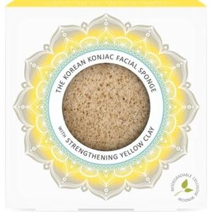 Mandala Konjac Facial Sponge Yellow Clay - 1 Stuk