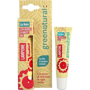 Greenatural Lippenbalsem, Framboos - 15 ml