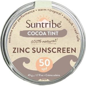 Suntribe Zinc Sunscreen Gezicht & Sport SPF 50 - cocoa tint