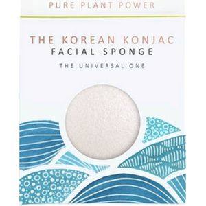 The Elements Water with 100% Pure White Konjac Full Size Facial Sponge - 1 Stuk