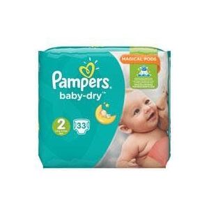 Pampers Baby Dry Luiers Maat 2 (3-6 kg) 33 Stuks