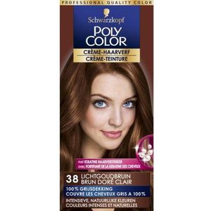 Schwarzkopf Poly Color Crème 38 Lichtgoudbruin Permanente Haarverf