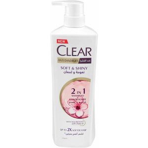 Clear Anti-Roos Shampoo& Conditioner Soft en Shiny 2in1 700ml met Pomp