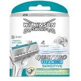 Wilkinson Quattro Titanium Sensitive Scheermesjes 12 Stuks